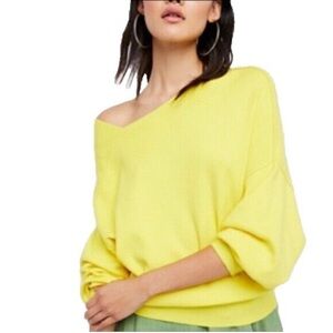 NWT - Free people the check tunic sweater, asymmetrical collar size small